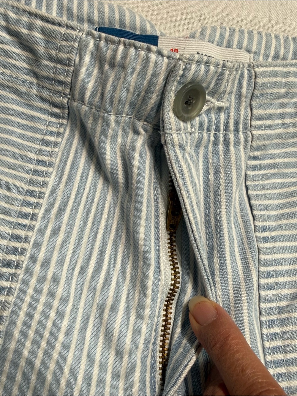 Old Navy Baggy Wide Leg Striped Carpenter Jeans Size 10 Skater - Picture 7 of 13